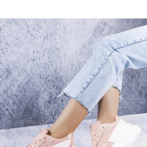 Różowe sneakersy z eko-zamszu Dupuis - Solea