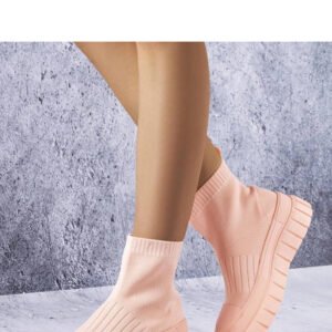 Różowe skarpetkowe trampki za kostkę Searlait - Solea