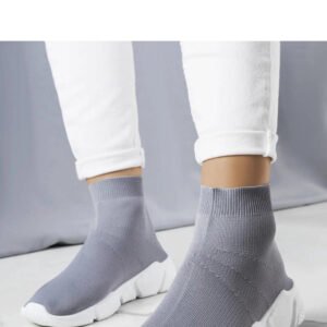 Szare wysokie sneakersy William - Solea