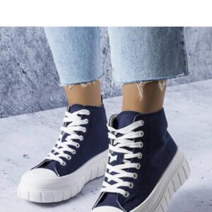 Granatowe trampki za kostkę Couet - Solea