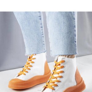 Pomarańczowe trampki na platformie Terri - Solea