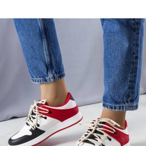 Czarno-czerwone retro sneakersy Shari - Solea