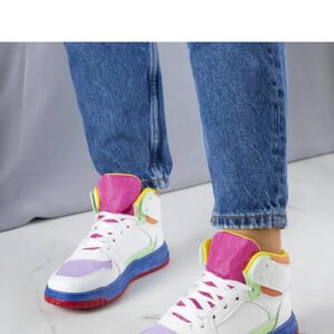 Kolorowe sneakersy za kostkę Elizabeth - Solea