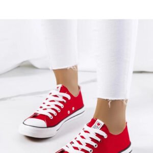 Czerwone klasyczne trampki damskie Kolind - Solea