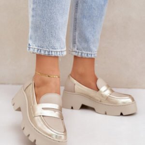 Mokasyny Model Zazoo 20191 Gold - Step in style