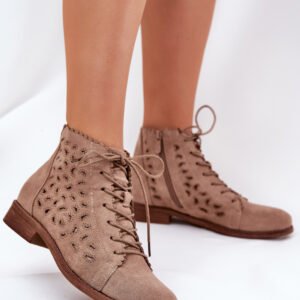 Botki Model S.Barski HY51-185 Beige - Step in style