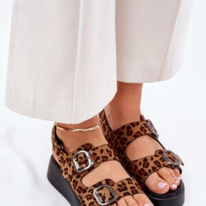 Sandały Model Genorre MAN0888 Brown Panterka - Step in style