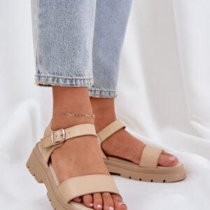 Sandały Model Evaretha Al17 Beige - Step in style