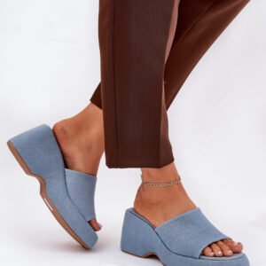 Sandał Klapki Model Afisal 1763 Jeans - Step in style