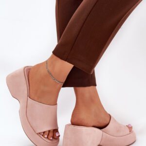 Sandał Klapki Model Afisal 1763 Pink - Step in style