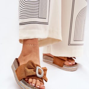 Sandał Klapki Model Lenela M535 Camel - Step in style