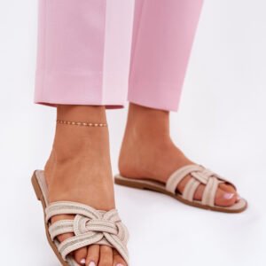 Sandał Klapki Model Acimine 0739-CLA-1 Beige - Step in style