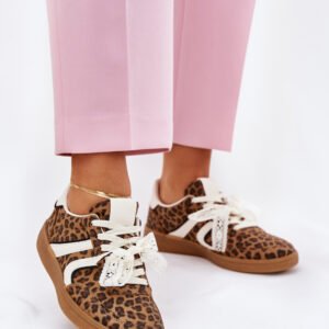 Buty Sportowe Model Zielle 88227 Brown Panterka - Step in style