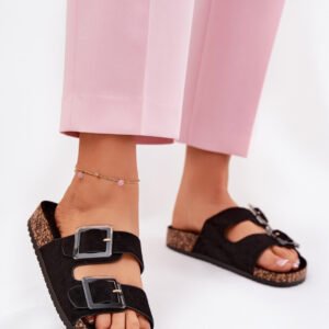 Sandał Klapki Model Sercele THS_141 Black - Step in style