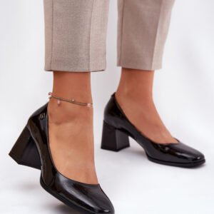 Czółenka Model Vinceza 91130 Black Skóra Lakier - Step in style