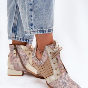 Botki Model Maciejka 05541-04 Beige/Gold - Step in style