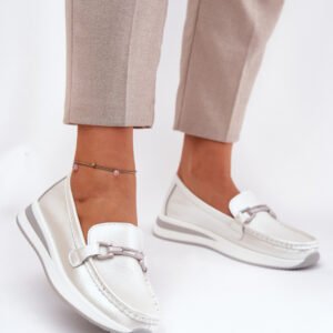 Mokasyny Model S.Barski GR51-598 Perła - Step in style