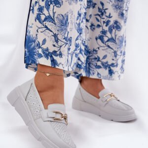 Mokasyny Model Vinceza 88007 Light Grey - Step in style