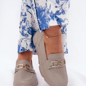 Mokasyny Model Vinceza 88007 Dark Beige - Step in style