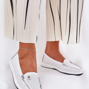 Mokasyny Model S.Barski LR51-673 White - Step in style