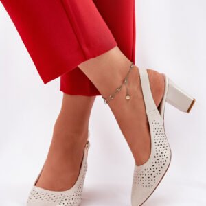 Sandały Model Sergio Leone SK163 Perła - Step in style