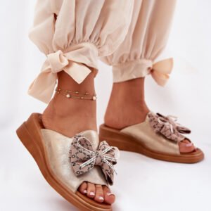 Sandał Klapki Model Moonzella ASA266-10 Gold - Step in style