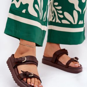 Sandał Klapki Model Wernone TL8-175 Brown - Step in style