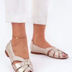 Baleriny Model Maciejka 06908-25/001-1 Złoty Przecierany - Step in style