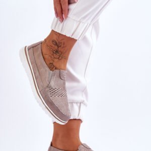Półbuty Model Inez 20PB18-1653 Beige/Gold - Step in style