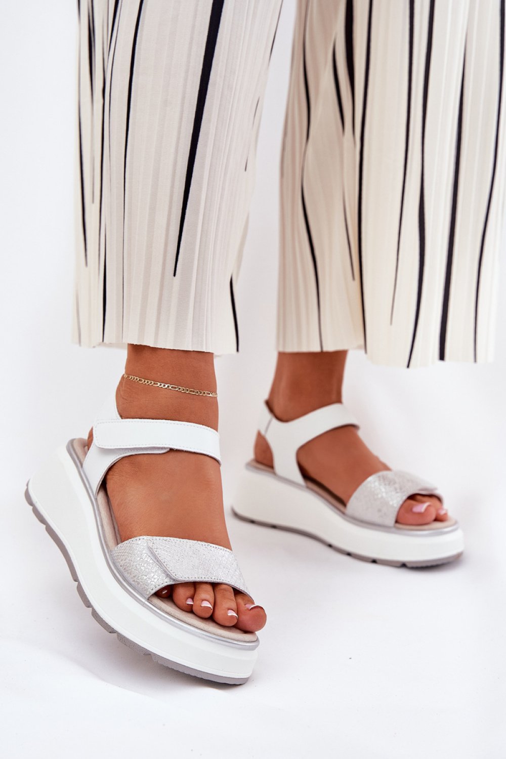 Sandały Model S.Barski LR51-543 Silver - Step in style