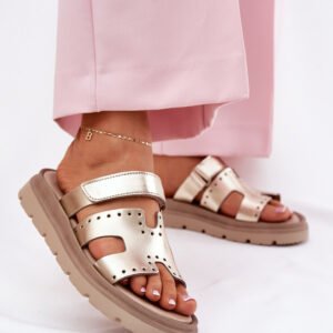 Sandał Klapki Model Zazoo 40440 Gold - Step in style