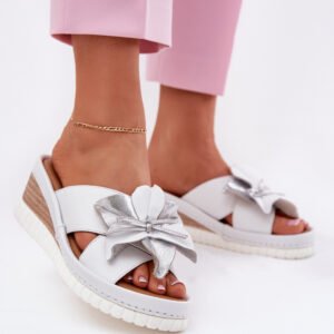 Sandał Klapki Model Artiker 54C0538 White/Silver - Step in style