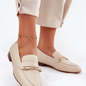 Mokasyny Model Maciejka K6809-04 Beige - Step in style