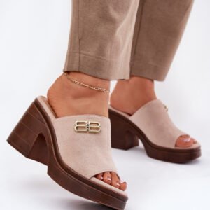 Sandał Klapki Model Vinceza 17400 Beige - Step in style