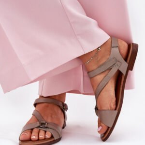 Sandały Model Zazoo 40182 Dark Beige - Step in style