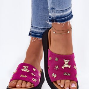 Sandał Klapki Model Vinceza 66741 Fuksja - Step in style