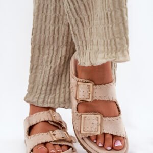 Sandał Klapki Model Visley G474 Beige - Step in style