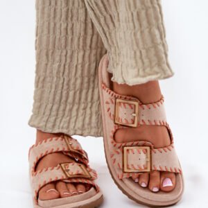 Sandał Klapki Model Visley G474 Beige - Step in style