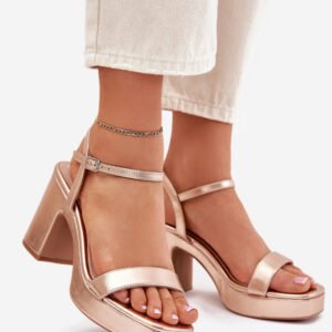 Sandały Model Lillita 6896 Pink/Gold - Step in style