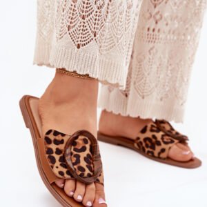 Sandał Klapki Model Luwam 2009 Panterka - Step in style