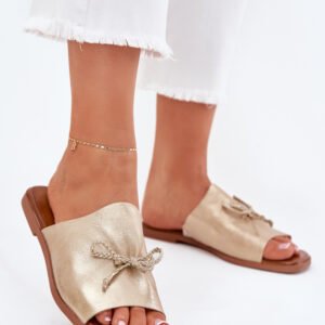 Sandał Klapki Model Norela 25SD35-8781 Gold - Step in style