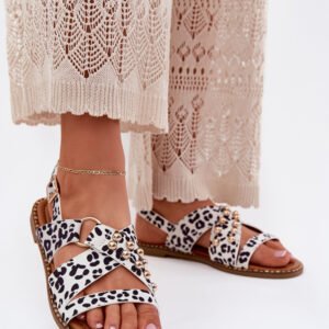 Sandały Model Zanira LX9616 White/Black - Step in style