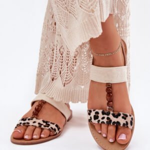 Sandały Model Virona BJ717 Panterka Beige - Step in style