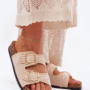 Sandał Klapki Model Fenira LS-129 Beige - Step in style