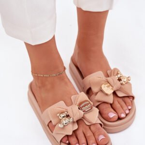 Sandał Klapki Model Lynara CK323 Beige - Step in style