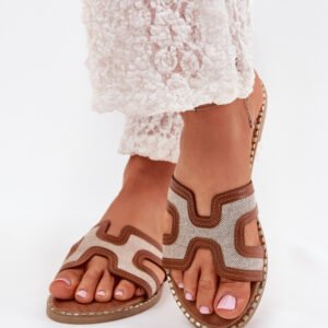 Sandał Klapki Model Vereya LCQ-27 Brown - Step in style