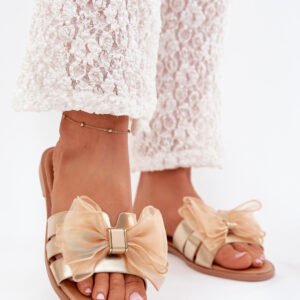 Sandał Klapki Model Tanira 2709-5 Gold - Step in style