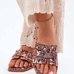 Sandał Klapki Model Anniles 1156 Bordo - Step in style