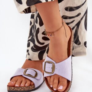 Sandał Klapki Model Zavira WD299 Lila - Step in style