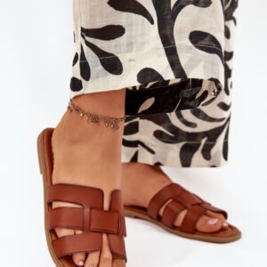 Sandał Klapki Model Mirona WD298 Camel - Step in style